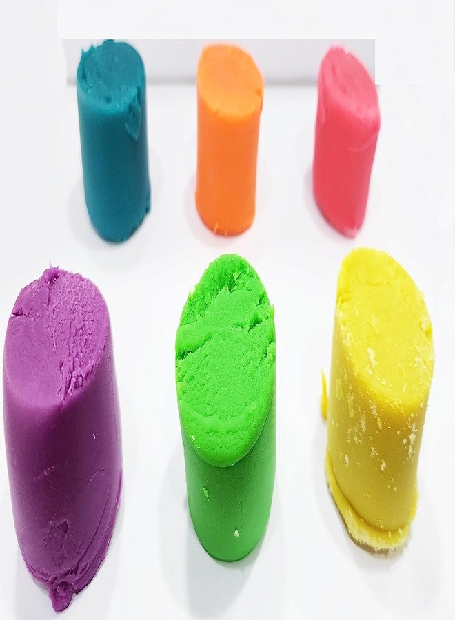 FRATELLI Play with Dough Fun with Dough Clay 5 Pcs, Modeling-Reusable Non-Toxic Air Dry Clay, DIY Craft Activity, BIS Approved (NEON+Classic - 12PC Total 900GRAMS Clay Set) - Image 3